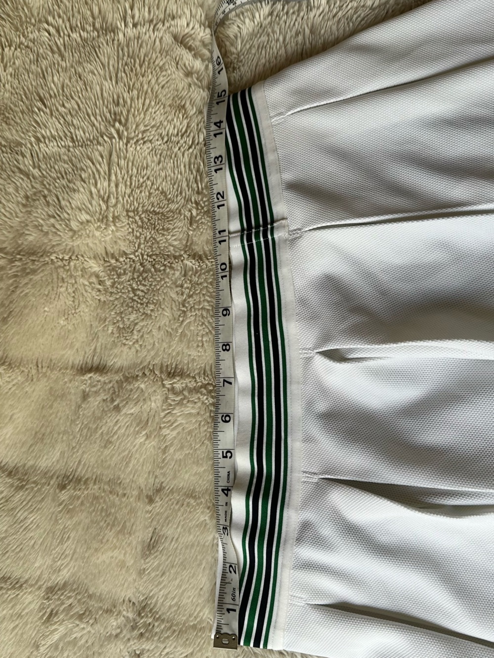 NWT Lacoste Green and White Striped Tennis Skirt Size 8 - Picture 5 of 5